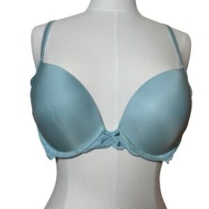 Victorias‎ Secret Dream Angels Push Up Bra Light Blue Lace Bow 36C